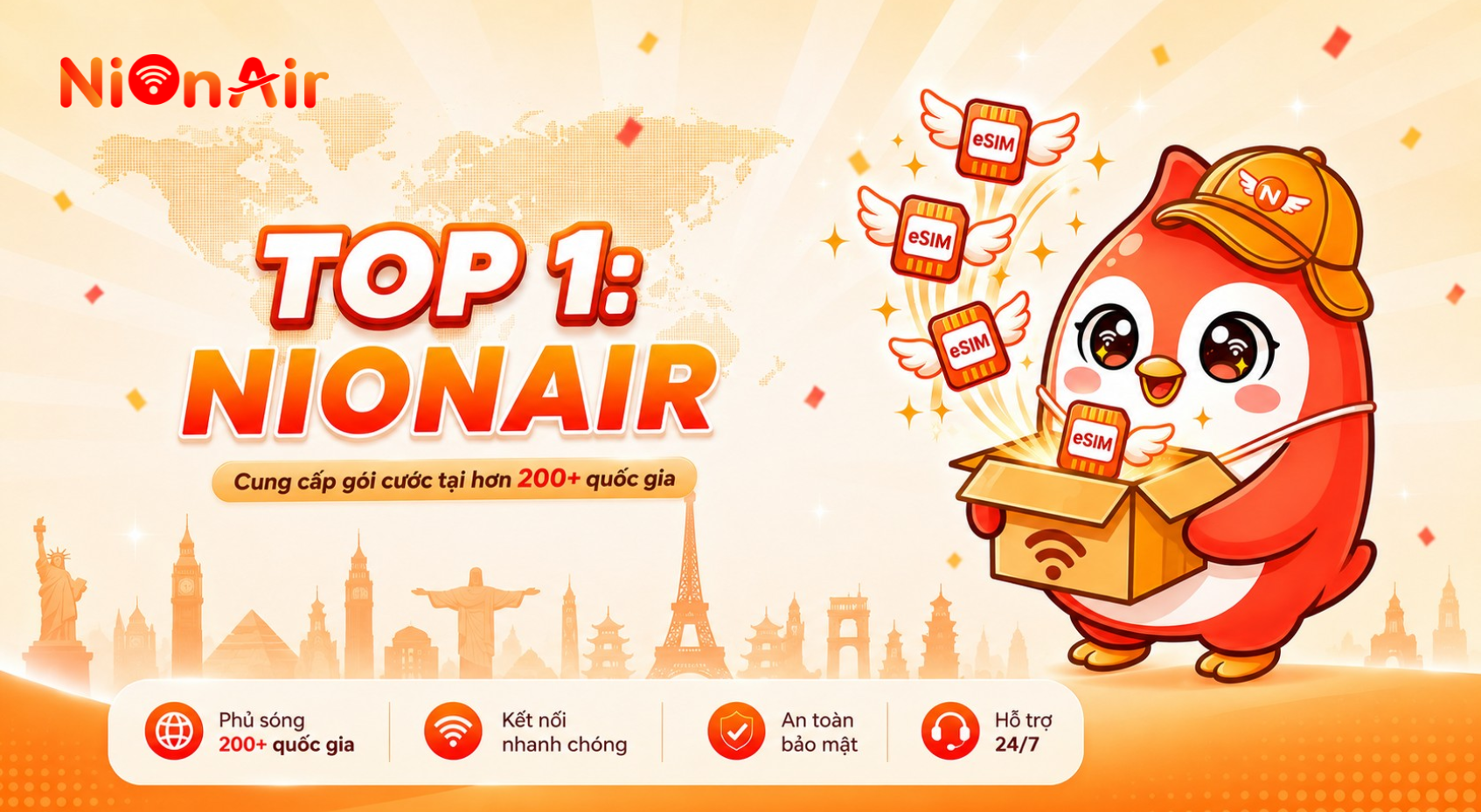 NIONAIR là giải pháp internet toàn diện cho khách du lịch hiện đại